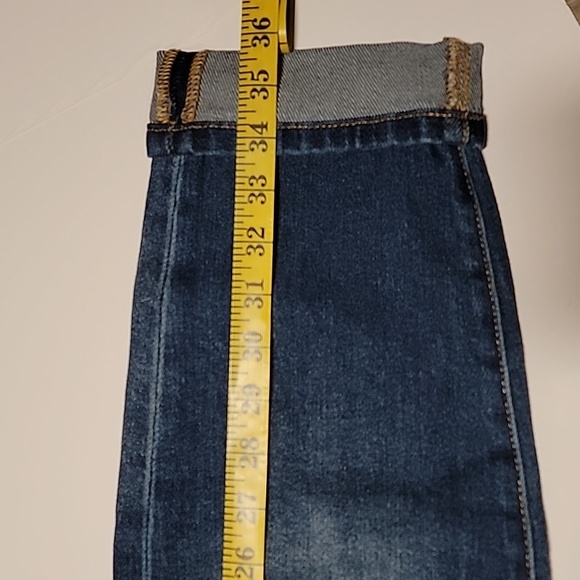 KanCan Blue Jeans Denim Pants Relaxed Fit Distressed Boyfriend Cuffed 9 28‎ - Picture 14 of 15